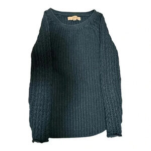 Ann Taylor LOFT Cozy Chunky Cable Knit Sweater in Navy Blue Size XS